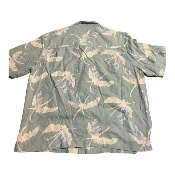 O’Kief & O’Kief Button Down Floral Shirt Cotton Silk Natural Hawaiian XL - Picture 3 of 4